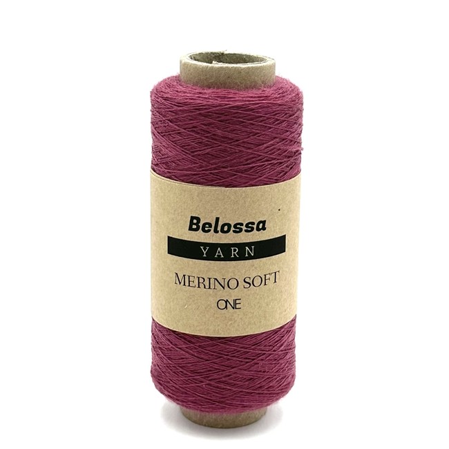 Cienka włóczka stabilizująca - malinowy róż - Merino Soft One - Dziergaweczki sklep