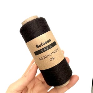 Merino Soft One - 25 ciemny brąz - Belossa Yarn - 100% merino