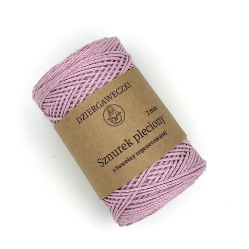 Sznurek bawełniany 2 mm - średni róż - Dziergaweczki sklep z włóczką