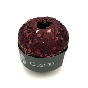 Lana Grossa Cosmo - 17 burgund - włóczka z cekinami