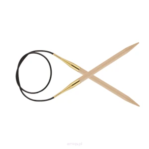 KnitPro Basix - 3,5 mm - drewniane druty na żyłce 60 cm (35607) 