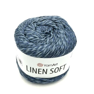 Włóczka YarnArt Linen Soft /100g/ 7318 niebieski