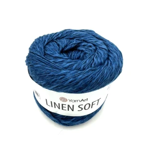 Włóczka YarnArt Linen Soft /100g/ 7317 intensywny niebieski