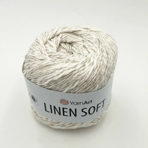 Włóczka YarnArt Linen Soft /100g/ 7301 ecru